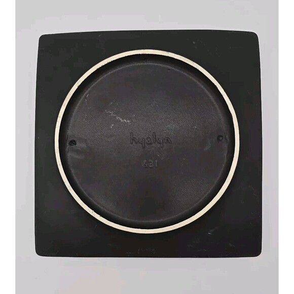 Hyalyn Pottery Plate Japanese Geisha Cherry Blossom 631 Wall Plate Black & Gold - Picture 10 of 12